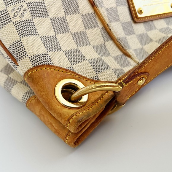 Louis Vuitton Galliera PM Shoulder Bag Hobo Damier Azur Leather White - Picture 8 of 11